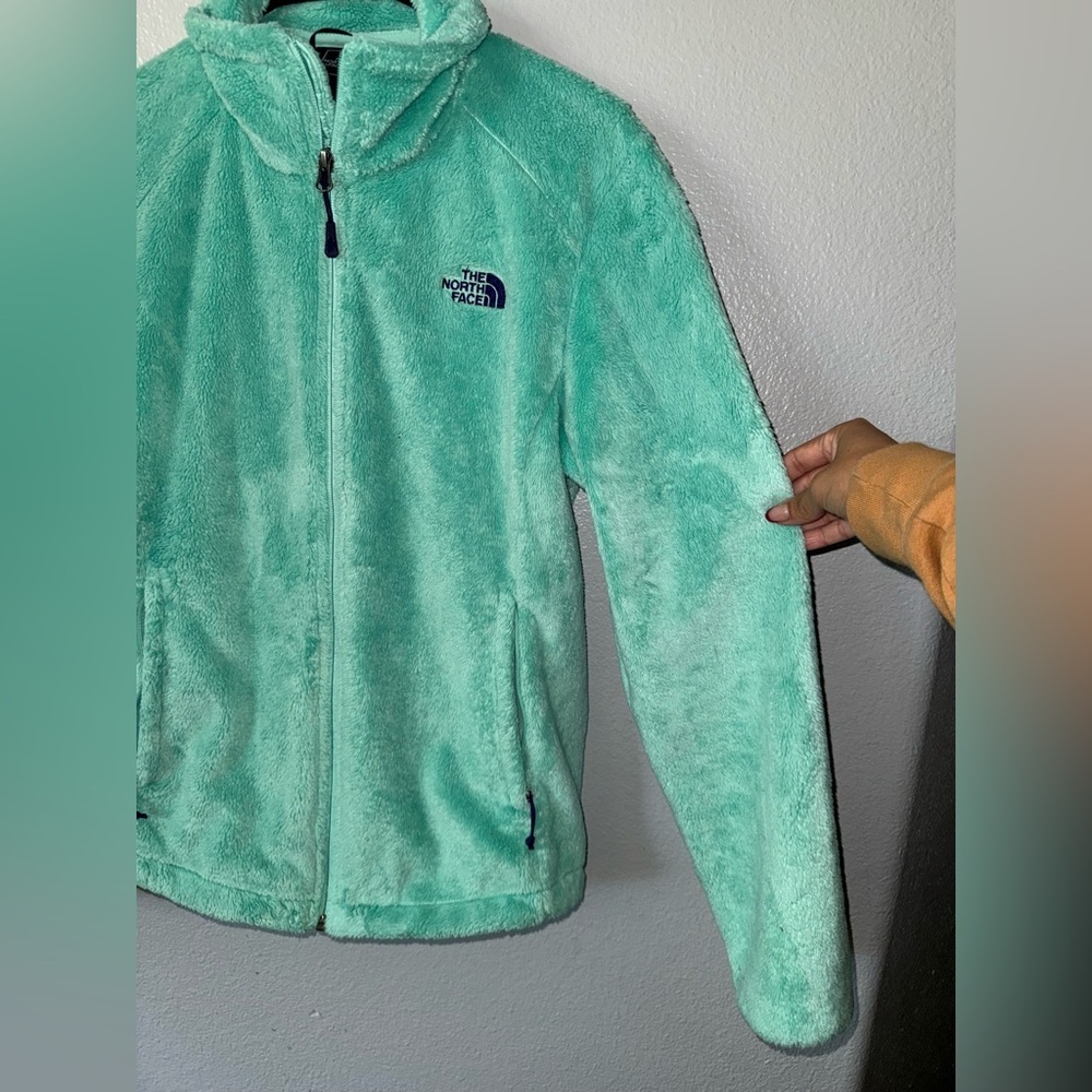 The North Face Osito Fleece Jacket Mint Green Full Zip Women’s M Cozy - Picture 6 of 6